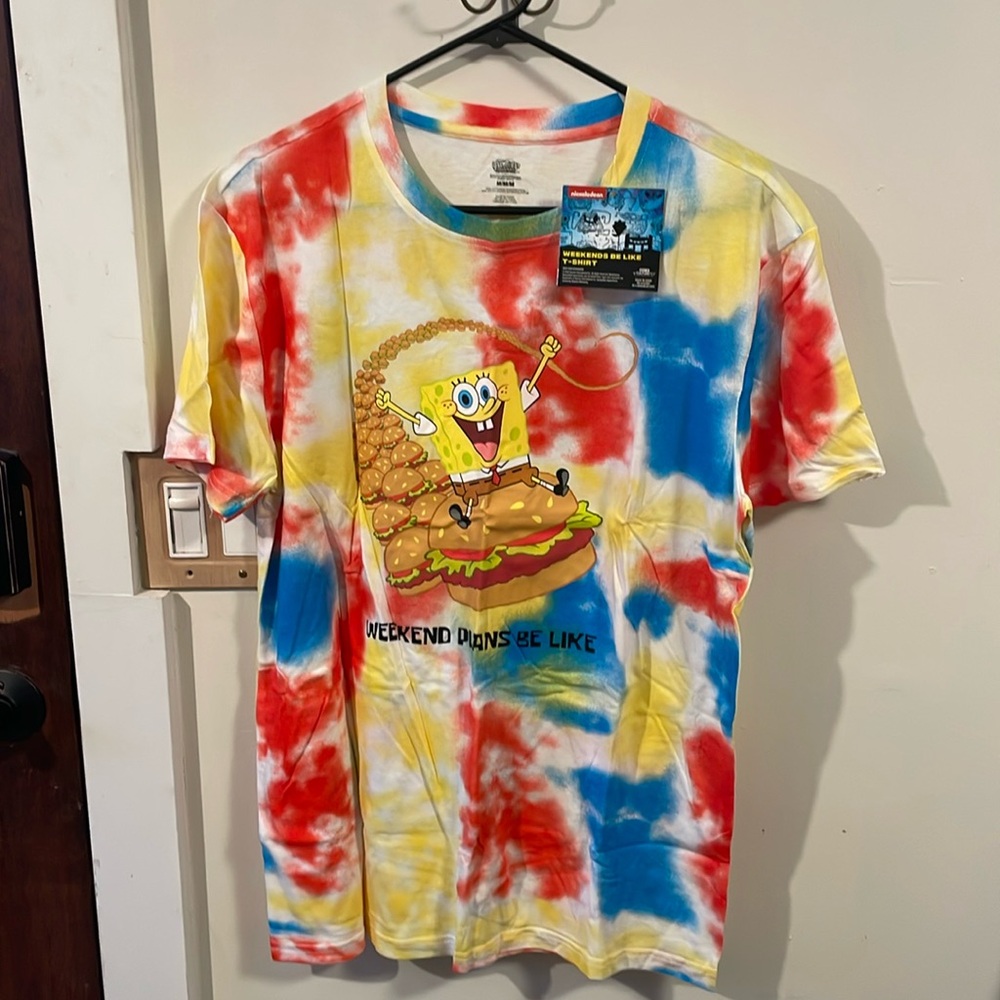 SpongeBob Weekends Be Like Tie Dye TShirt